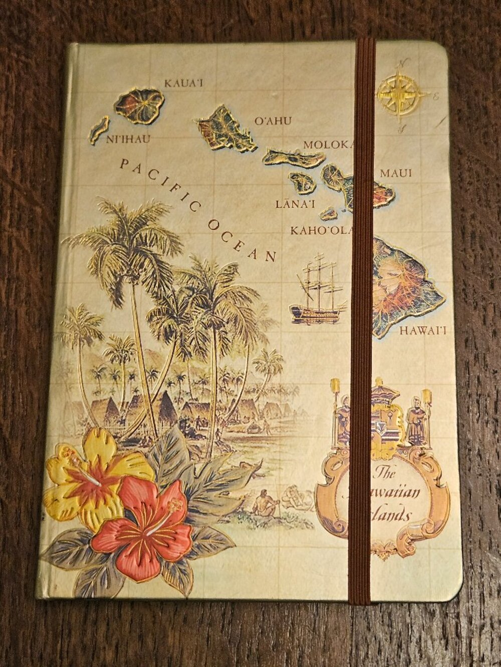 Island Heritage Foil Embossed Hawaiian Islands Journal. 5" x 7" NEW